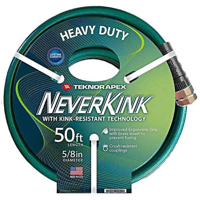 5/8"x50' Grn Heavy Duty Neverkink Garden Hose 29568