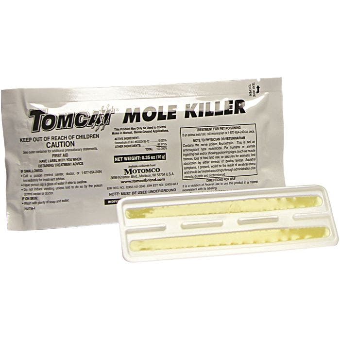 TOMCAT Mole Killer 10 WORMS Earthworm Shaped Bait Pest Rodent Control Scotts 