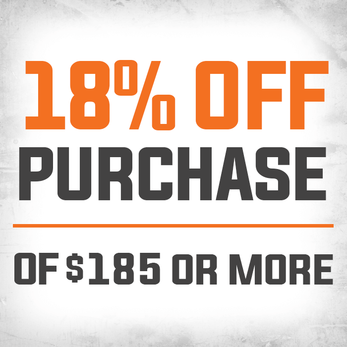 Save 18% off $185 orders with promo code MAY25P4