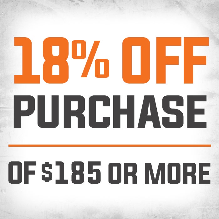 Coupon Image - Save 18% on orders of $185 or more
