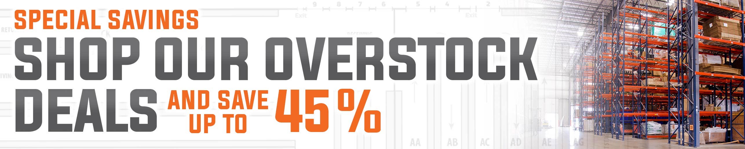 Shop our overstock deals and save up to 45 percent