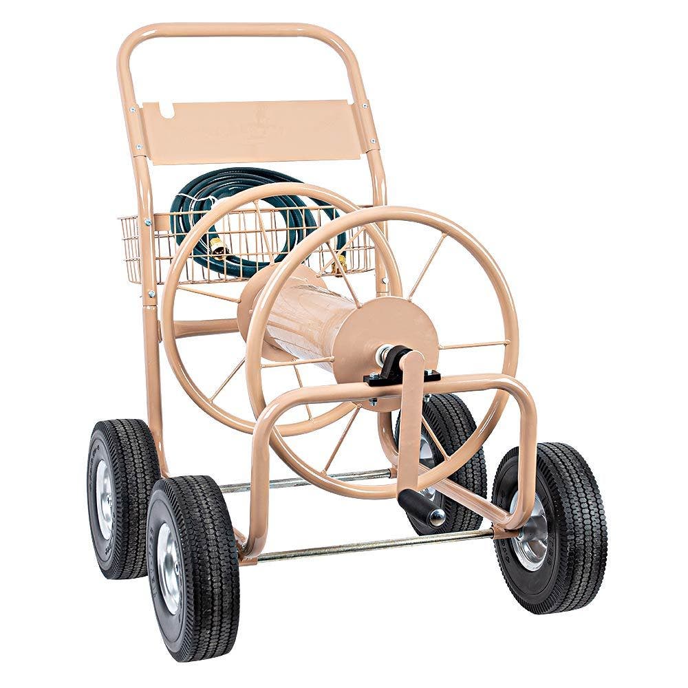 Image of Leonard Hose Reel Wagon, 300ft Hose Capacity, 4-Wheel with Flat-Free Tires