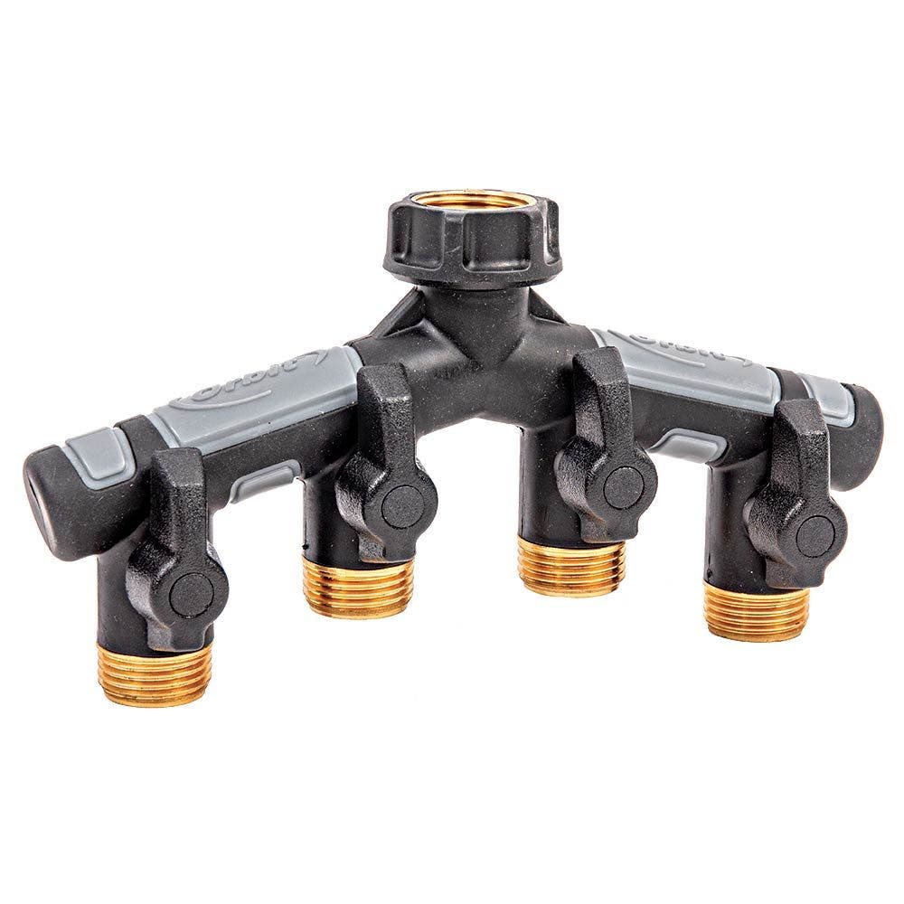 Image of Orbit Pro Flo 4-Way Hose Manifold with Shut-Offs